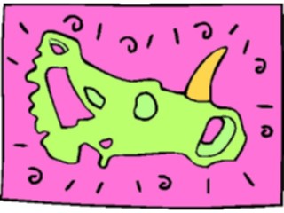 Sticker Custom Preview Image #018983 Animals Cartoons Dinosaur Skull06