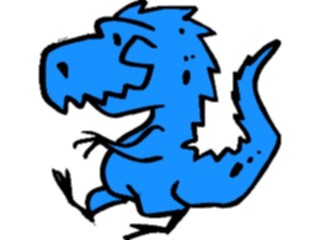 Sticker Custom Preview Image #018998 Animals Cartoons Dinosaur Walking