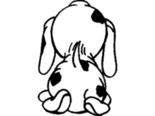 Sticker Custom Preview Image #019083 Animals Cartoons Dog Back View