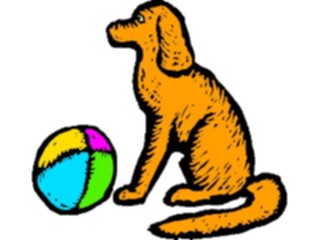 Sticker Custom Preview Image #019085 Animals Cartoons Dog Ball