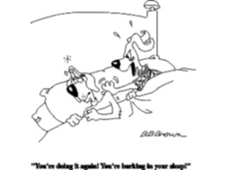 Sticker Custom Preview Image #019089 Animals Cartoons Dog Barkingin Sleep