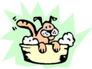 Sticker Custom Preview Image #019091 Animals Cartoons Dog Bathing2