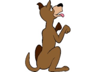 Sticker Custom Preview Image #019099 Animals Cartoons Dog Begging2