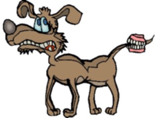 Sticker Custom Preview Image #019101 Animals Cartoons Dog Bitten