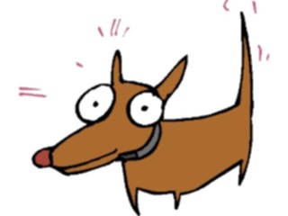 Sticker Custom Preview Image #019135 Animals Cartoons Dog Curious