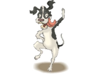 Sticker Custom Preview Image #019136 Animals Cartoons Dog Dancing1