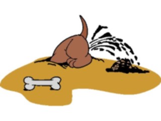 Sticker Custom Preview Image #019141 Animals Cartoons Dog Digging1