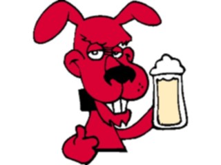 Sticker Custom Preview Image #019150 Animals Cartoons Dog Drinking2