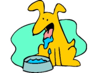 Sticker Custom Preview Image #019153 Animals Cartoons Dog Drinking5