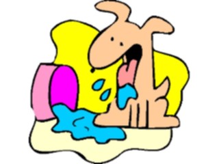 Sticker Custom Preview Image #019154 Animals Cartoons Dog Drinking6