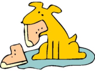 Sticker Custom Preview Image #019165 Animals Cartoons Dog Eating Boot