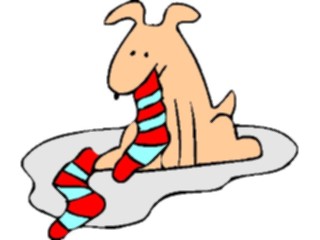 Sticker Custom Preview Image #019170 Animals Cartoons Dog Eating Socks