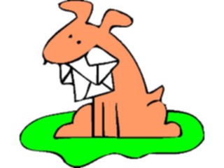 Sticker Custom Preview Image #019186 Animals Cartoons Dog Fetching Mail