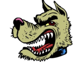 Sticker Custom Preview Image #019219 Animals Cartoons Dog Growling