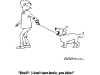 Sticker Custom Preview Image #019233 Animals Cartoons Dog Heel