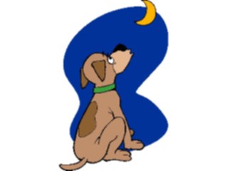Sticker Custom Preview Image #019241 Animals Cartoons Dog Howling2