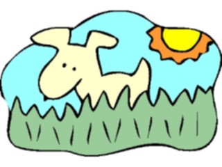 Sticker Custom Preview Image #019251 Animals Cartoons Dogin Grass2
