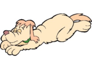 Sticker Custom Preview Image #019293 Animals Cartoons Dog Laying Down2