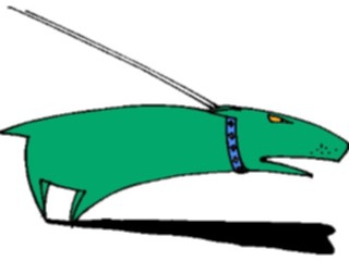 Sticker Custom Preview Image #019323 Animals Cartoons Dogon Leash1