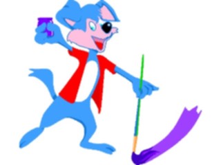 Sticker Custom Preview Image #019332 Animals Cartoons Dog Painting
