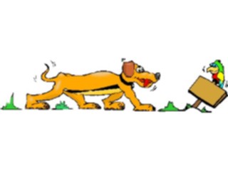 Sticker Custom Preview Image #019335 Animals Cartoons Dog Parrot