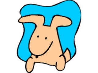 Sticker Custom Preview Image #019339 Animals Cartoons Dog Peeking
