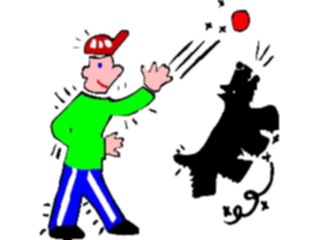 Sticker Custom Preview Image #019349 Animals Cartoons Dog Playing Fetch3