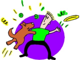 Sticker Custom Preview Image #019350 Animals Cartoons Dog Playing Fetch4