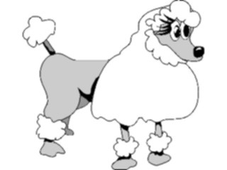 Sticker Custom Preview Image #019355 Animals Cartoons Dog Poodle1
