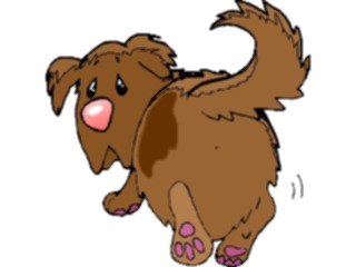 Sticker Custom Preview Image #019367 Animals Cartoons Dog Rear2