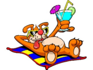 Sticker Custom Preview Image #019368 Animals Cartoons Dog Relaxing