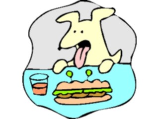 Sticker Custom Preview Image #019383 Animals Cartoons Dog Sandwich