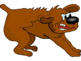 Sticker Custom Preview Image #019387 Animals Cartoons Dog Scared4