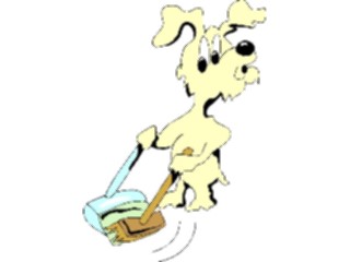 Sticker Custom Preview Image #019388 Animals Cartoons Dog Scooping Poop
