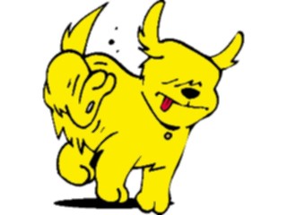 Sticker Custom Preview Image #019390 Animals Cartoons Dog Scratching1