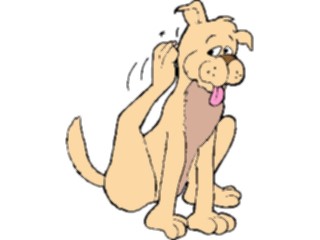 Sticker Custom Preview Image #019392 Animals Cartoons Dog Scratching3
