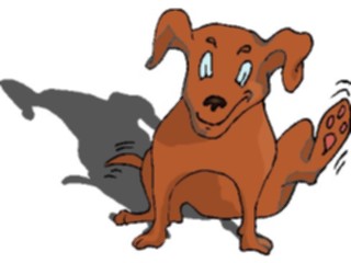 Sticker Custom Preview Image #019393 Animals Cartoons Dog Scratching4