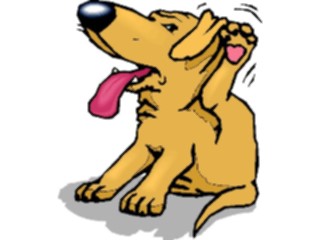 Sticker Custom Preview Image #019395 Animals Cartoons Dog Scratching6