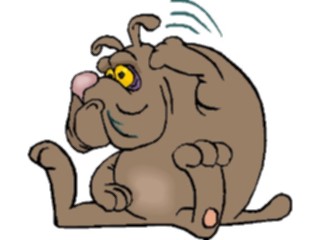 Sticker Custom Preview Image #019396 Animals Cartoons Dog Scratching7