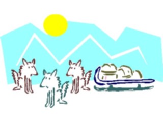Sticker Custom Preview Image #019408 Animals Cartoons Dog Sled