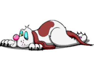 Sticker Custom Preview Image #019410 Animals Cartoons Dog Sleeping2
