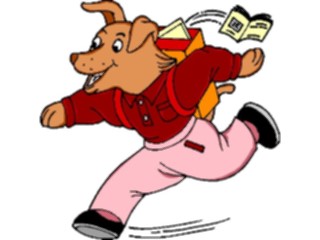Sticker Custom Preview Image #019436 Animals Cartoons Dog Student