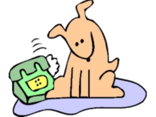 Sticker Custom Preview Image #019444 Animals Cartoons Dog Telephone