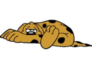 Sticker Custom Preview Image #019446 Animals Cartoons Dog Tired1
