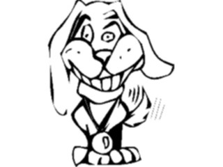 Sticker Custom Preview Image #019456 Animals Cartoons Dog Wagging Tail1