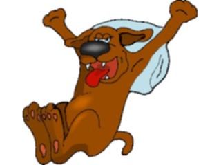 Sticker Custom Preview Image #019460 Animals Cartoons Dog Waking Up