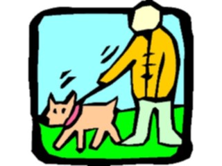 Sticker Custom Preview Image #019461 Animals Cartoons Dog Walking