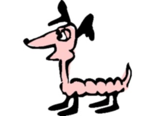 Sticker Custom Preview Image #019468 Animals Cartoons Dog Weiner2