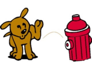 Sticker Custom Preview Image #019473 Animals Cartoons Dog Wetting Hydrant1