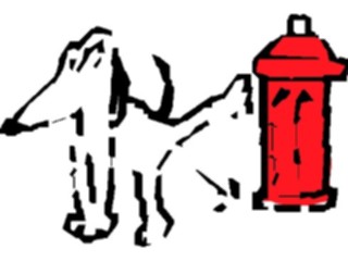 Sticker Custom Preview Image #019474 Animals Cartoons Dog Wetting Hydrant2
